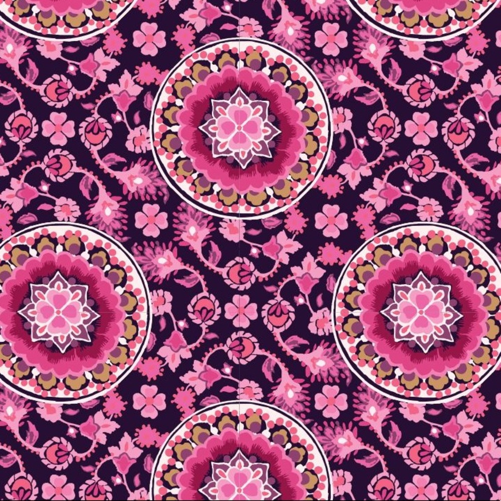 Vera Bradley Free Shipping Zip Id & lanyard in Raspberry Medallion great set - Picture 3 of 6